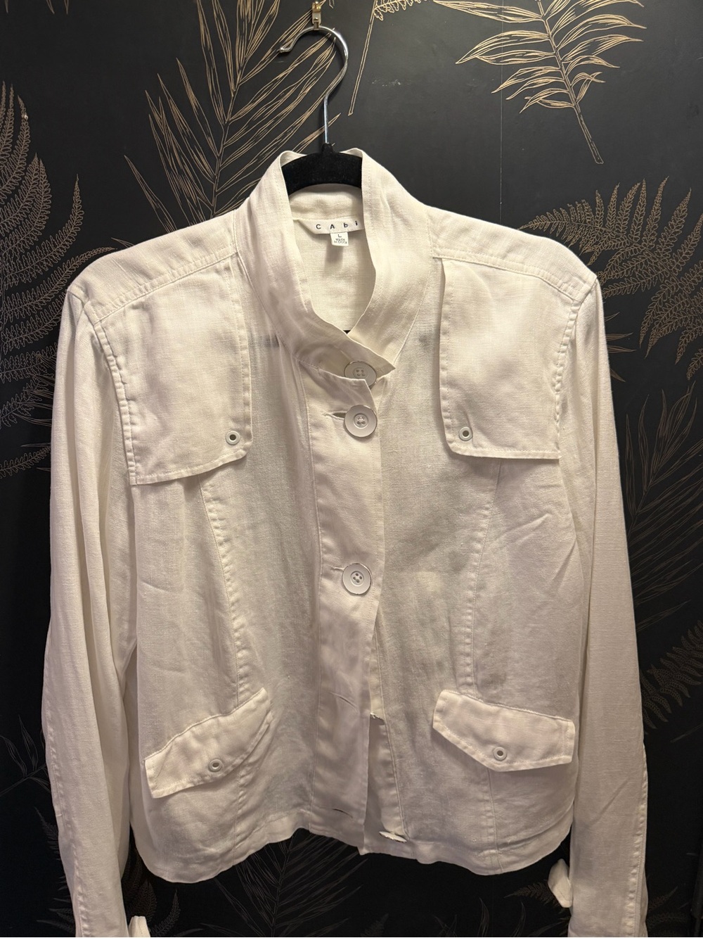 CAbi White Cropped Topside Jacket - Picture 2 of 2